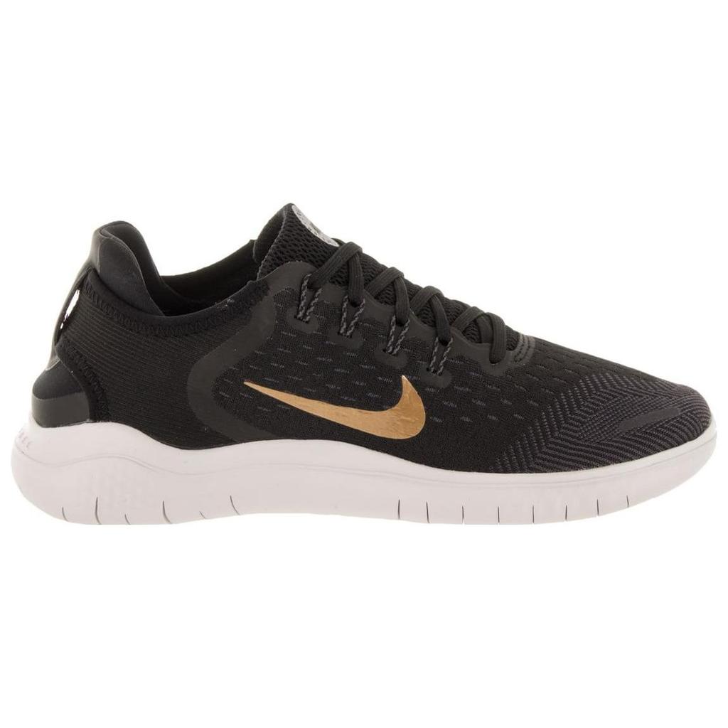 Nike Free Rn 2018 Black Metallic Gold Vast Grey Women's 942837-008
