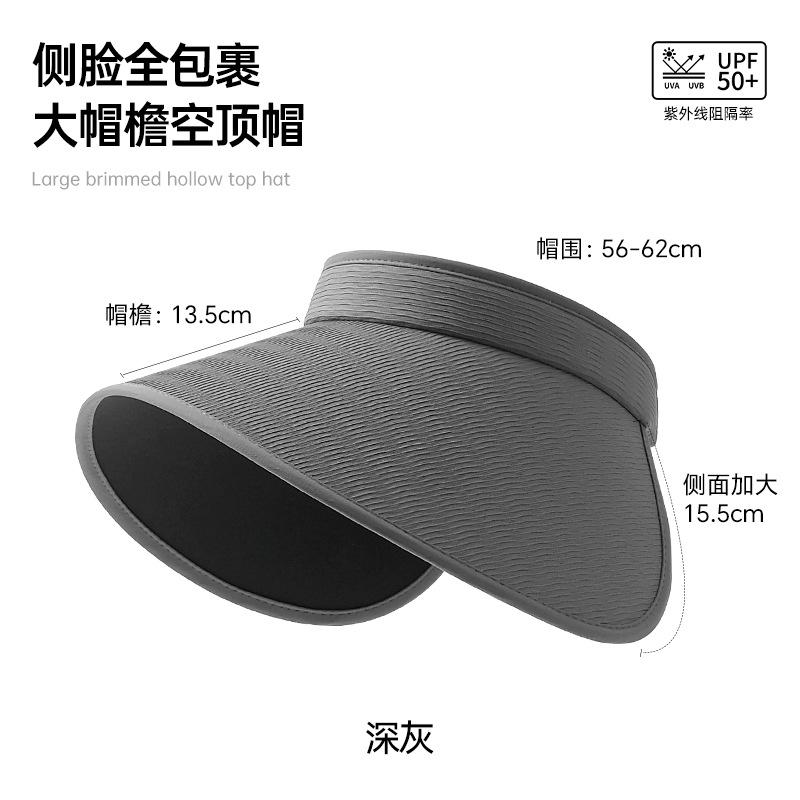 Ny tom topphatt, sommarhatt för kvinnor, lätt och UV-skydd, avancerad solhatt med känsla, bred brätte för kvinnor