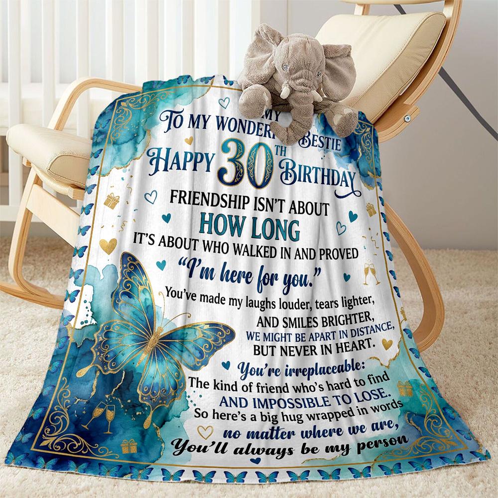 Happy 100th Birthday! Blankets Are Suitable for Living Rooms,making Them an Ideal Choice for Outdoor Travel and Gifts.