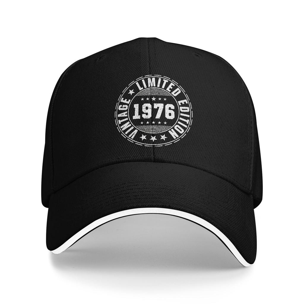 Born in 1976 vintage age 50 years old funny 50th birthday Caps For Unisex Fashion Baseball Cap  Trucker Hat Golf Headewear
