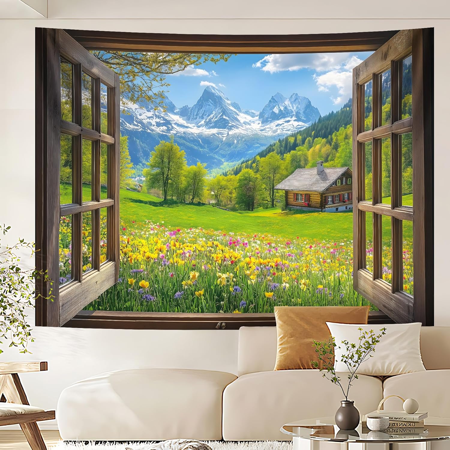 Tapestry window nyze open forest 75x100 чёрный