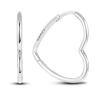 Silver Heart Hoop Earrings S925 Loved Heart