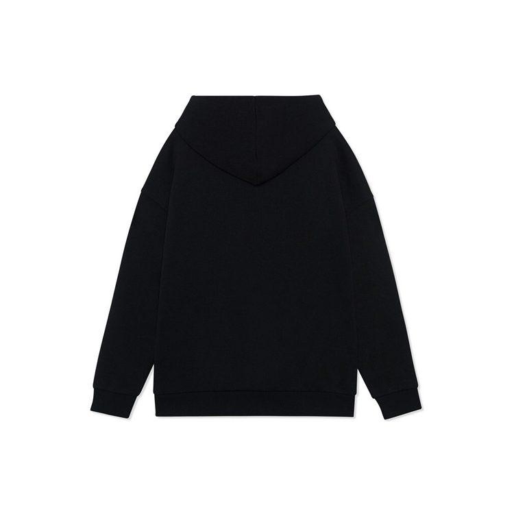 Li Ning Sweatshirts Unisex Black Hooded Moderate Regular AWDRF47-1