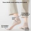 Silk Stockings for Children, Summer Lightweight Short Socks with Cooling Effect, Summer Socks in White, Ballet-style Short Sleeves