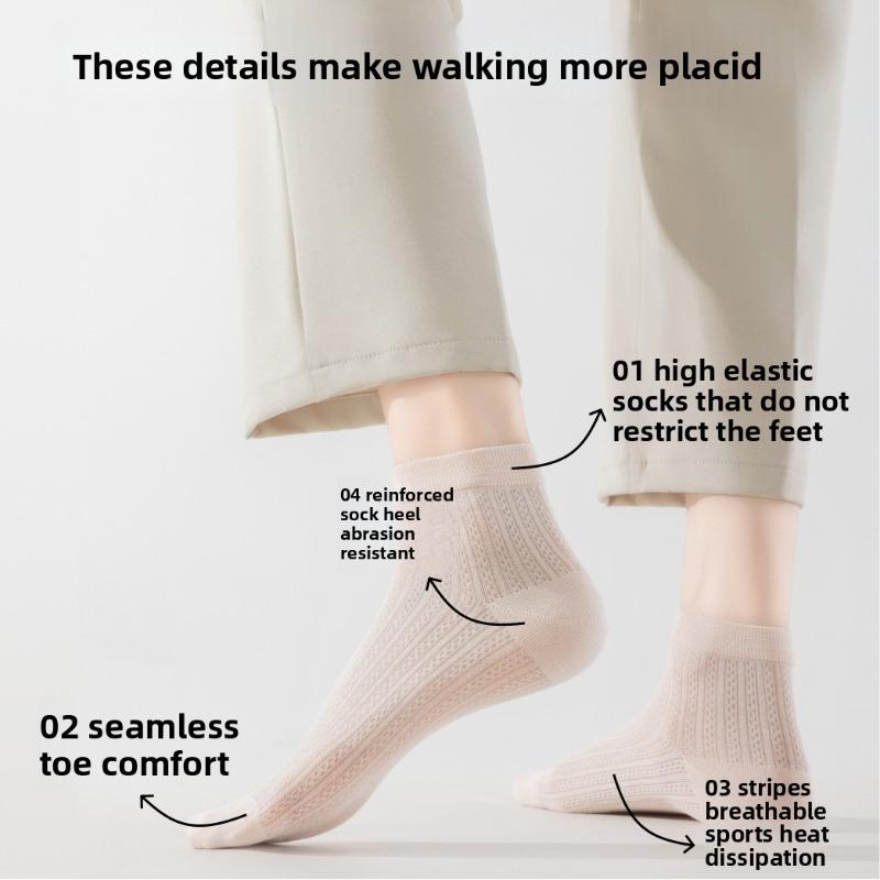Silk Stockings for Children, Summer Lightweight Short Socks with Cooling Effect, Summer Socks in White, Ballet-style Short Sleeves