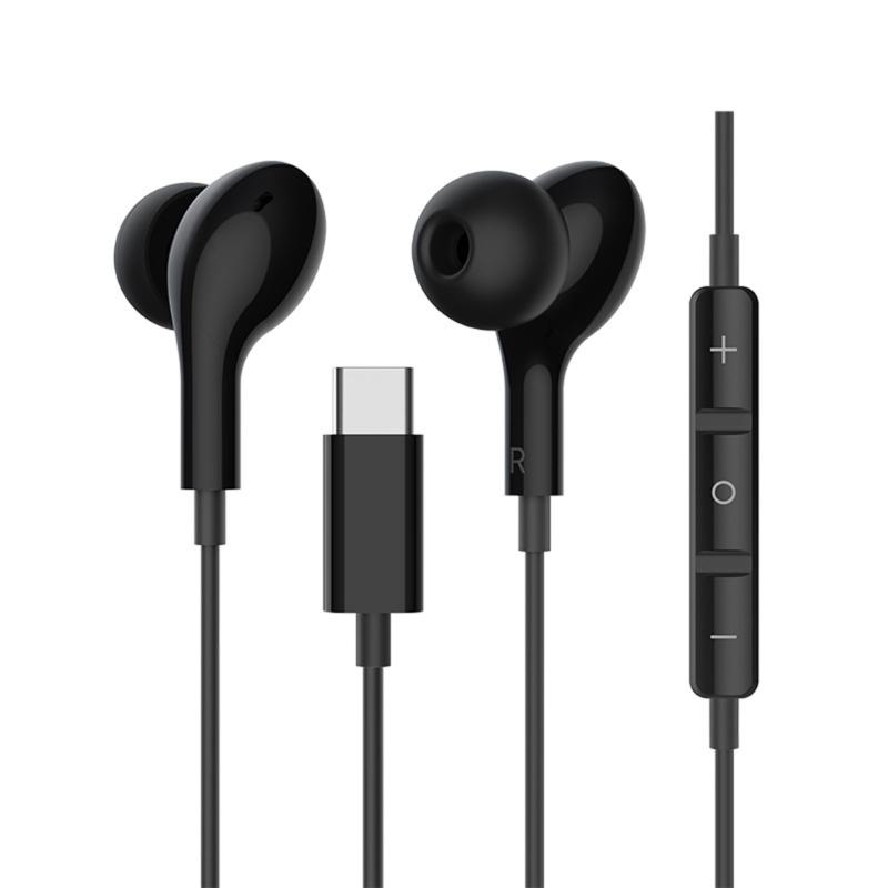 

Type C In Ear Earphones with Clear Microphone Universal Compatibility for Clear Phone Calls and Comfortable Fit чорний
