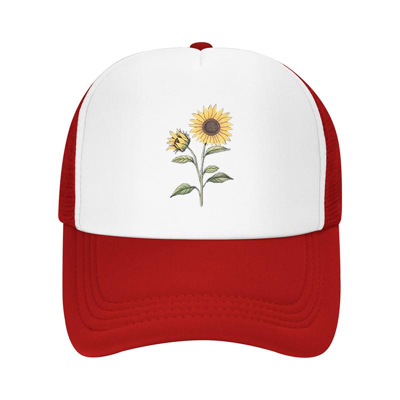 Vintage Sunflower Baseball Cap Adjustable Lightweight Polyester Dad Hat for Outdoor Sports Fishing Camping Hiking Hat