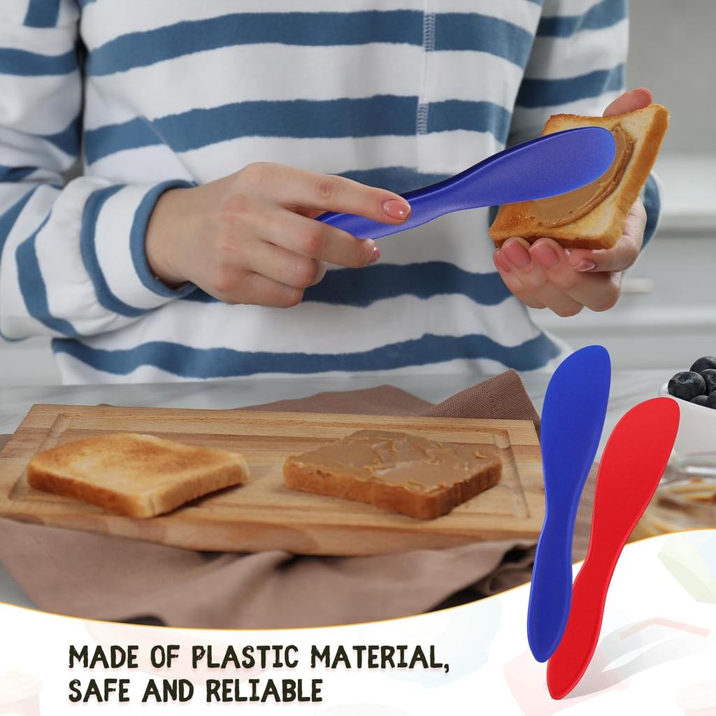 16 Pcs Plastic Butter Knife Spreader, Multi Purpose Plastic Butter Spreading Spreader Knife, Kitchen Frosting Knives for Cheese Cream Icing, Lime