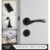 Black American Style Indoor Door Lock, Integrated Magnetic Silent Wooden Door Handle, Universal Home Bedroom Lock