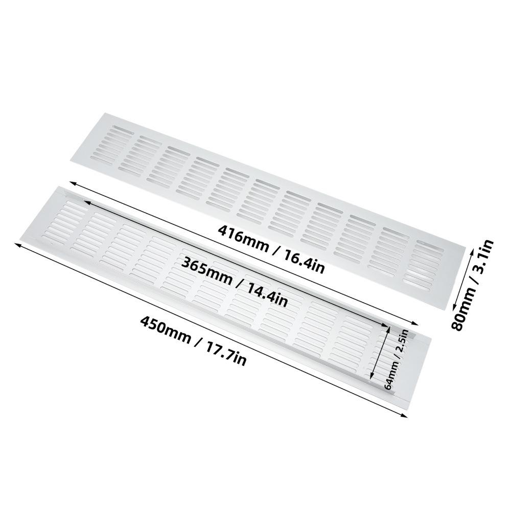 2 Pcs Set Aluminium Alloy Ventilation Grille Multiple Sizes Vent Plate  Closet Ventilation