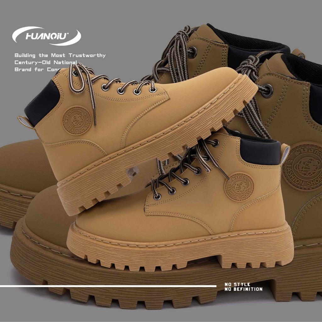 Global outdoor versatile thick-soled Martin boots men's ZHQ-HY800 trendy rhubarb boots popular high-top tooling shoes