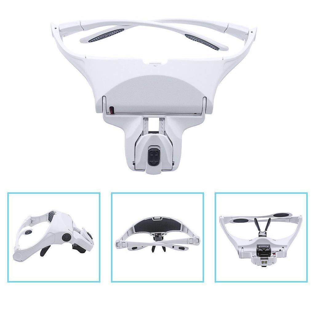 Eyeglass-Style LED Reading Magnifier with Multi-Lens Replacement (Model 9892B2)