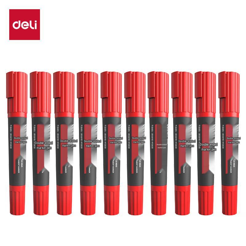 Deli S555 Dual-Tip Permanent Marker Pen