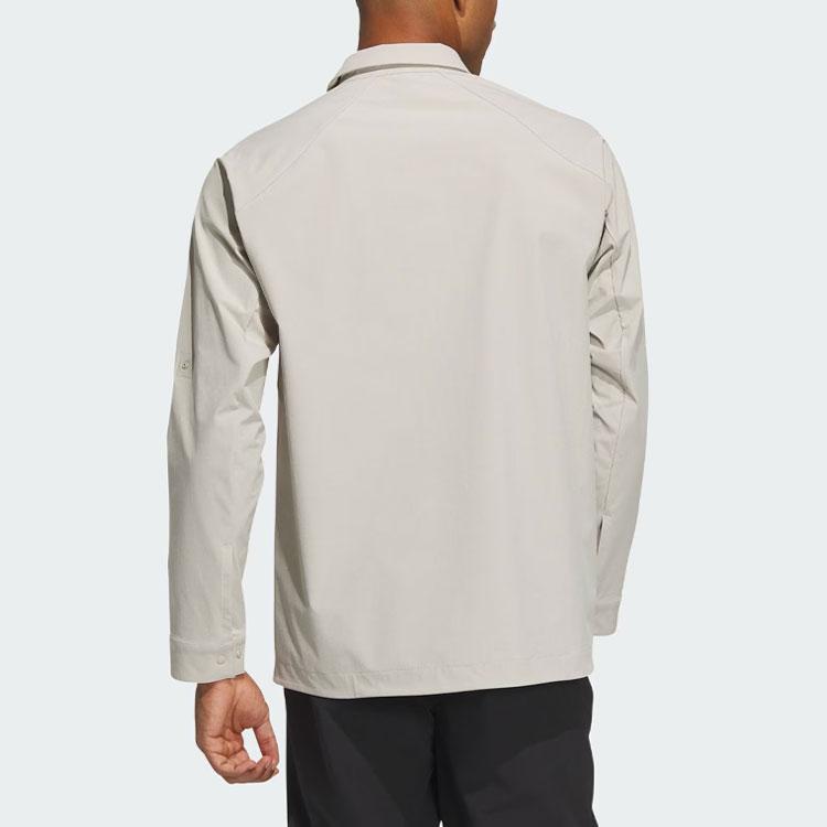 Adidas Aeroready Long Sleeve Top Solid Color Logo Outdoor Quick-Dry Comfortable Casual Shirt Men Tops Light-Gray IP0731