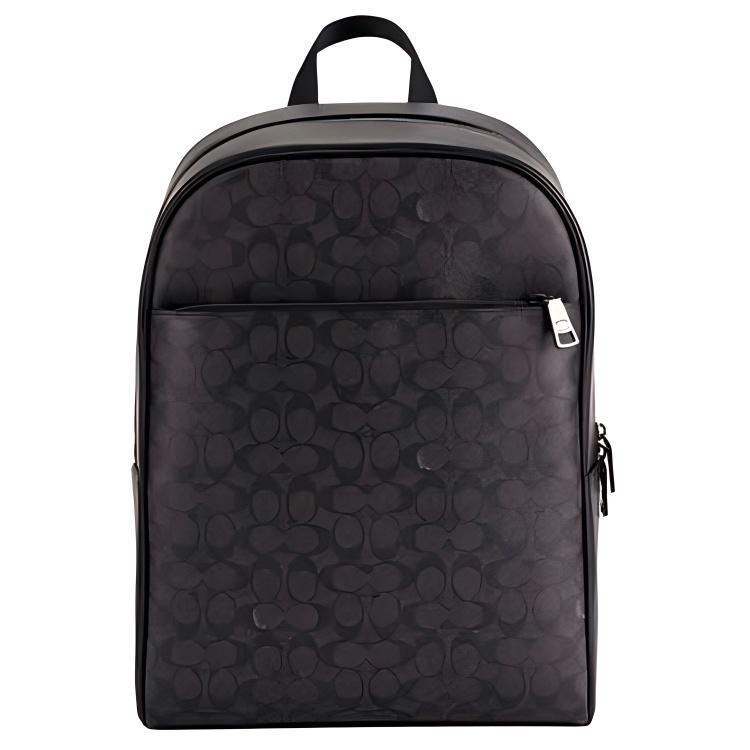 

Coach Classic Logo Leather Backpack Large Men Backpack Black CAJ90-QBMI5 Basic Set (Bag+Dust Bag)
