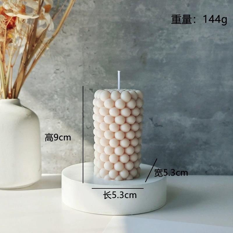 1Pc Handmade Bubble Soy Wax Candle - Nordic Geometric Ball Scented Candle, Home Decor Ambience Craft Gift