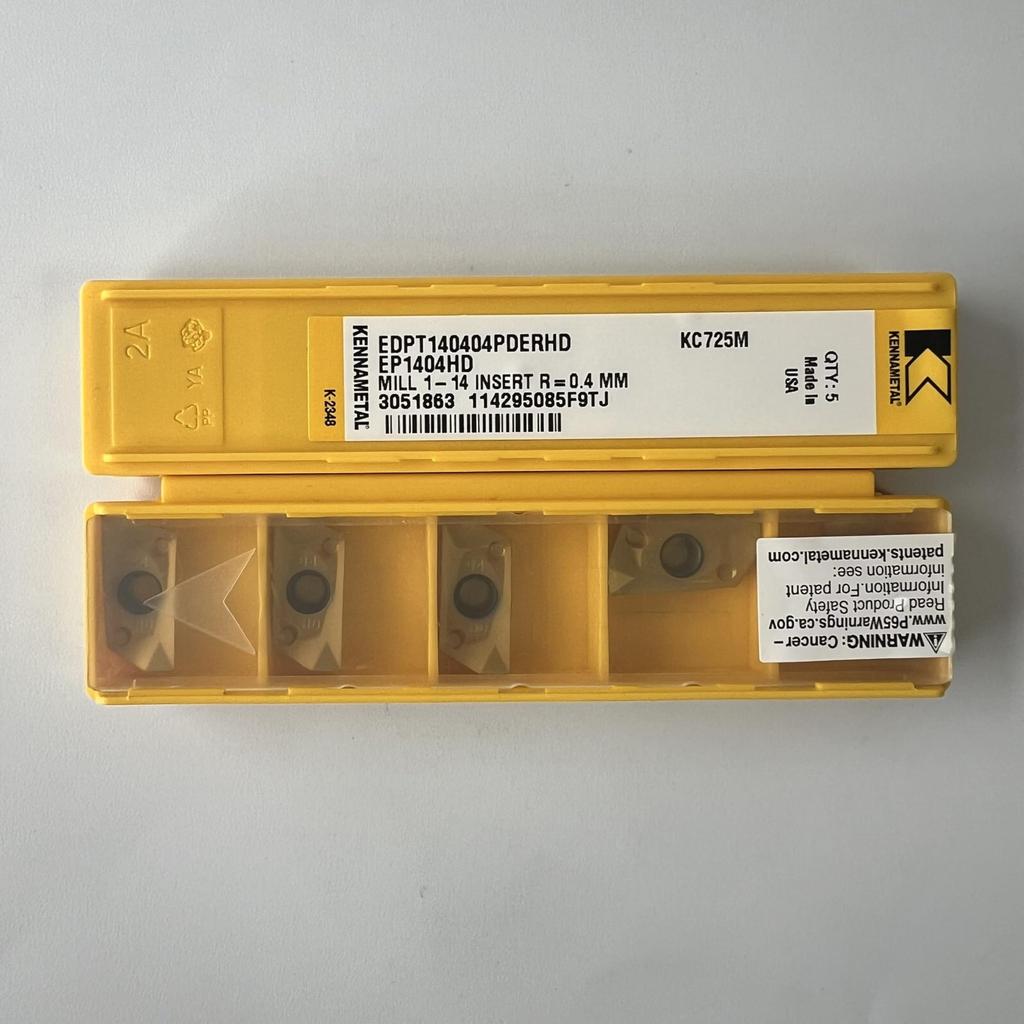 KENNAMETEL / EDPT140404PDERHD KC725M / Carbide CNC Blade 10 Pcs
