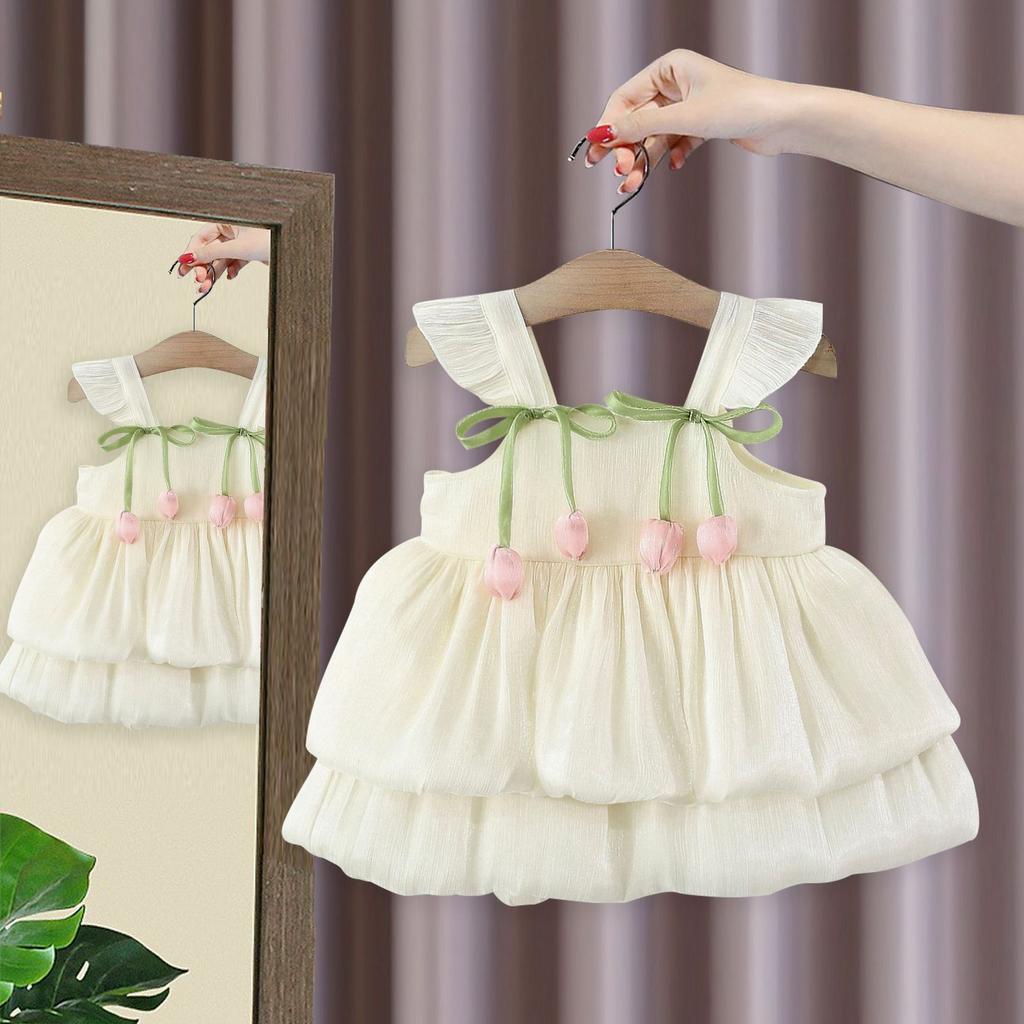 Girls' Dress Girls' Summer Korean Children's Sweet Princess Dress Camisole Dress