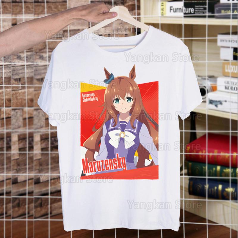 Uma Musume Pretty Derby Umamusume Men Short Sleeve Casual Men Tops Anime Cartoon T Shirt for Male Printed T Shirt Women Tees