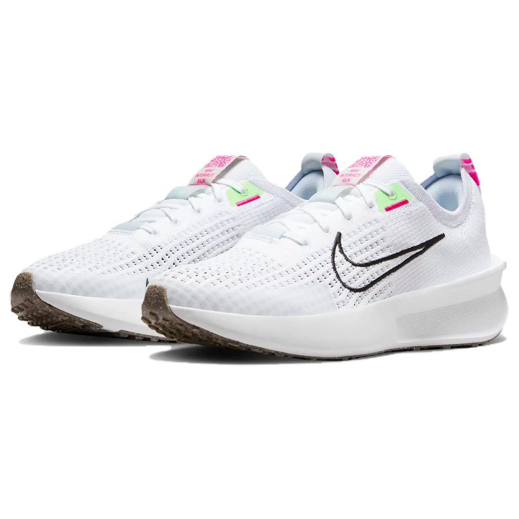 Nike Interact Run White Black Green Women Sneakers Football-Grey Vapor-Green FD2292-102