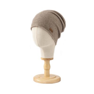 Women 100% Pure Cashmere Slouchy Beanie Hat Winter Warm Soft Cozy Headwear Plain Knit Cap Cold Weather Accessory
