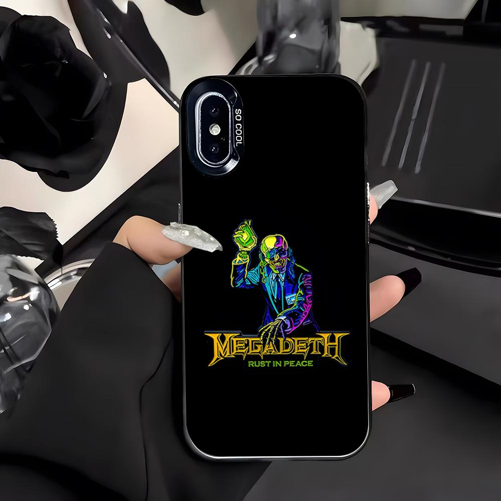 

Rock Band M-M-Megadeth Phone Case For IPhone 17 Air 16 E 15 14 Plus 13 12 11 Pro Max Colored Silver Cover iPhone 14 Pro