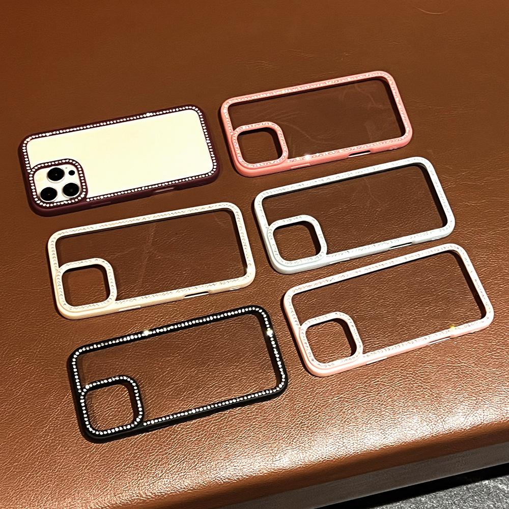 Applicable To iPhone11ProMax Diamond-encrusted Mobile Phone Case Transparent Back Plate Apple 11/11 Anti-drop Star Diamond Case