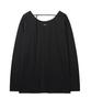 Lense Oversized Back Point Long Sleeve Tee Black