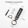 Interior Stickers Zinc Alloy Car Key Chain Ring Carbon Leather Keyring Accessories For Renault Clio QM6 Kadjar Megane Koleos Esp
