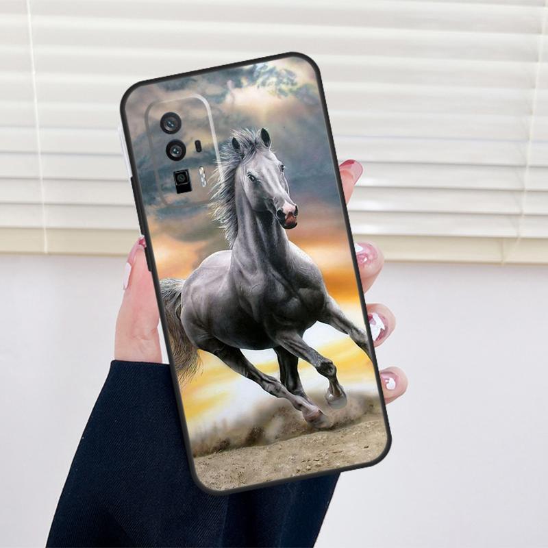 Animal Majestic Painting Horse Cover For Xiaomi 13 14 15 Ultra 11T 12T 13T 14T Pro POCO X7 Pro X3 X5 X6 M6 F5 F6 Pro Case
