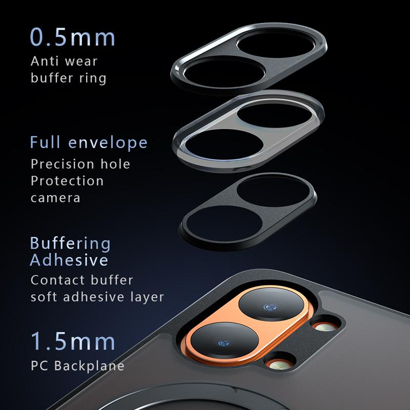 For Xiaomi Redmi Turbo 5 Turbo5 Max Case Shockproof Magnetic Frosted Matte PC+TPU Anti-fingerprint Translucent Ring Stand Cover