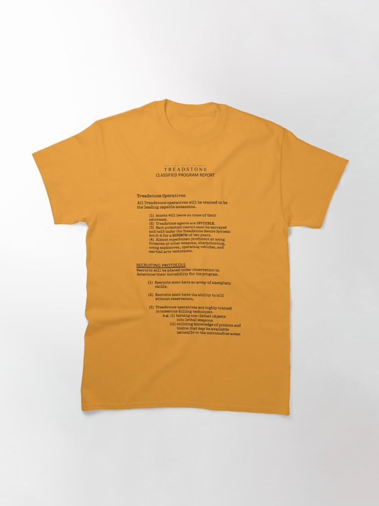 Jason Bourne Treadstone Classified Program Report - Jason Bourne Classic T-Shirt