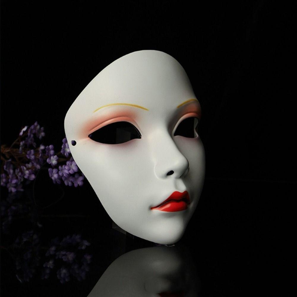 Dress Up Cosplay Geisha Mask Flower Japanese Mask Toy Hanfu Cosplay Mask  Party
