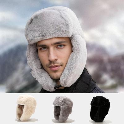 Winter Faux Fur Bomber Hat - Cozy & Warm Cold Weather Hat for Men