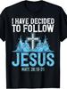 I Decided To Be Baptized Church T-shirt 100% .jpg Men's and Women's Same 2025 Summer Short-sleeved Printed T-shirt, Solid Color 220G