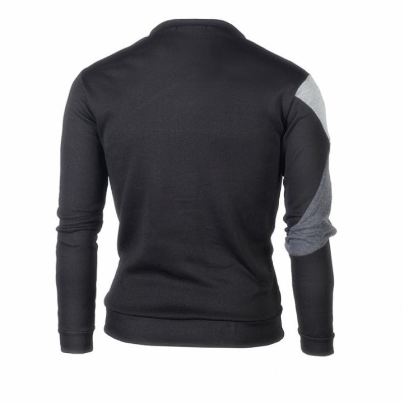 Autumn/winter Men's Casual Fashion Stitching Contrasting Casual Long-sleeved Pullover Sweatshirt