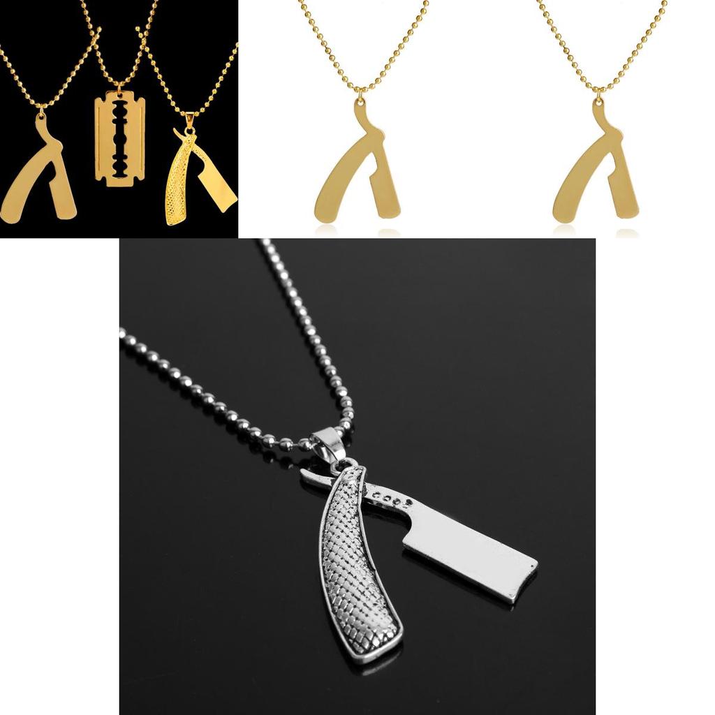Přívěsek na náhrdelník Design čepele a žiletky ze slitiny s galvanicky pokoveným povrchem pro muže a ženy