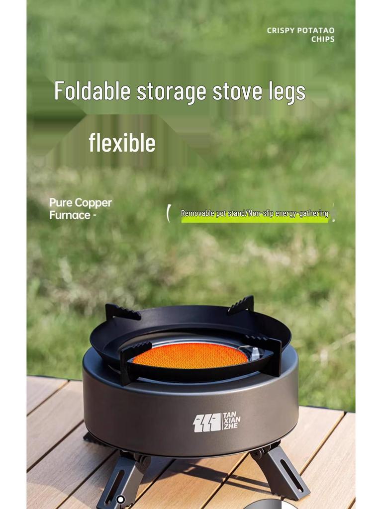 Portable Infrared Windproof Cassette Stove for Outdoor Cooking