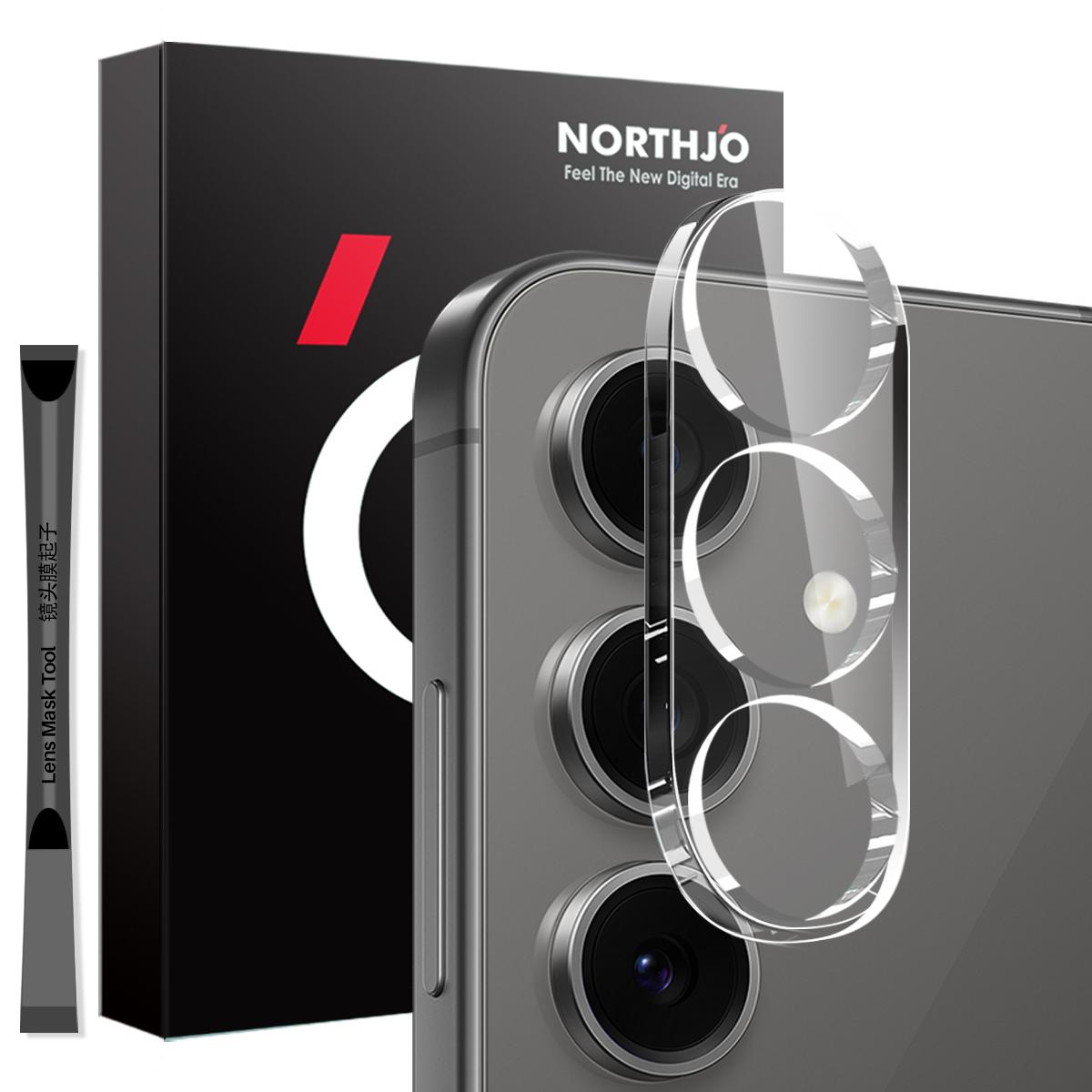 

NORTHJO Для Samsung Galaxy S24 FE Захисник об єктива камери Загартоване скло HD Прозорий 3D Повне покриття Type A