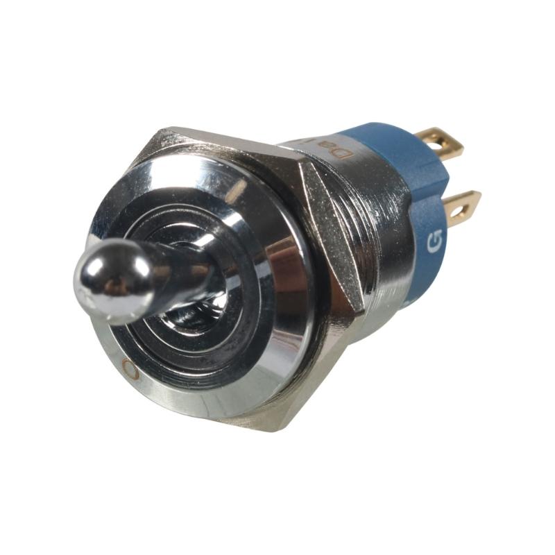 Lighted Toggle Switch 12V Waterproof Toggle Switch IP67 12V 20A LED Toggle Switch 16mm Prewired for Car Boats