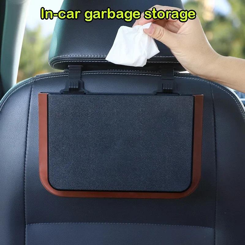 Auto Mülleimer Organizer Netz für Aufbewahrungstasche Auto Tasche Tablet Telefon Brille Schutzablage Rückentisch Rücksitz Getränkehalter