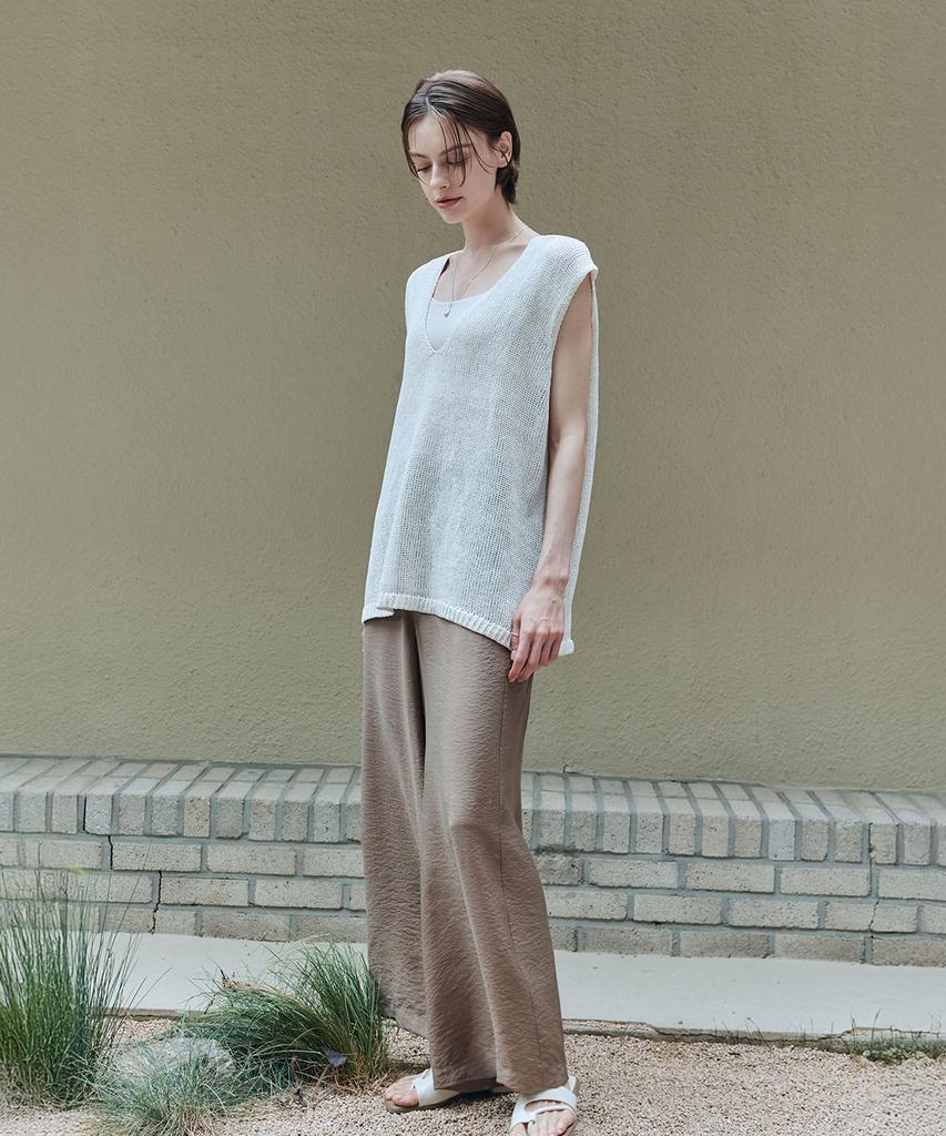 Zerostreet Lezero Ice Breeze V-Neck Vest / Ivory