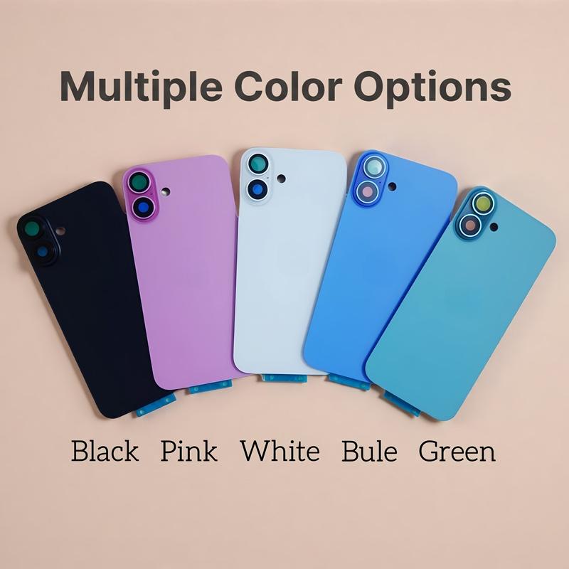 For iPhone 16 / 16 Plus Back Glass Replacement with Wireless Charging Coil & MagSafe Ring, Waterproof Adhesive