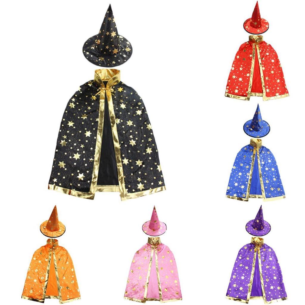Stunning Halloween Cape With Elegant Hat For Kids And Adults Costume Parties