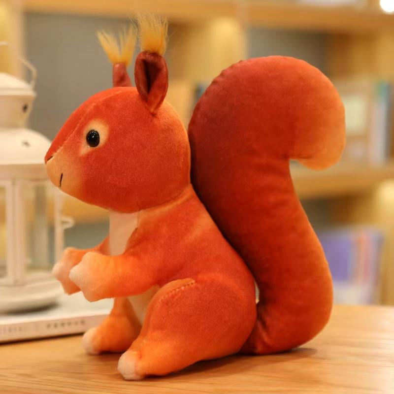 25cm Imitation Cute Squirrel Plush Toys Soft Stuffed Cartoon Animals Dolls Home Decoration For Birthday Gift