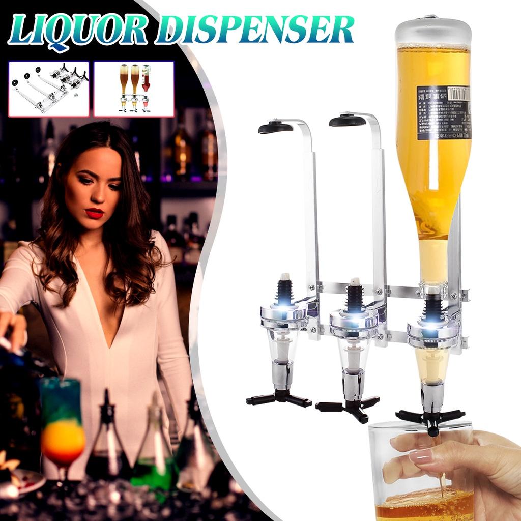 30ml 3 Flaschen Wandhalterung Wandmontierter Wein Spirituosen Getränke Spender Bar Bier Soda Silber Bar Weinhalter Schnapsständer Maschine