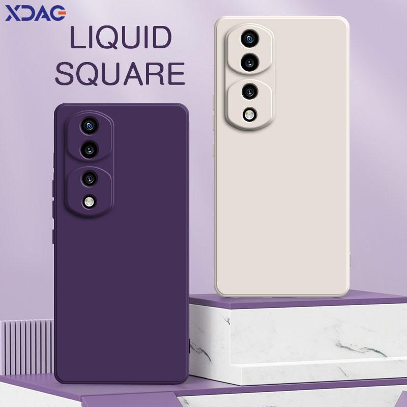 

Square Liquid Silicone Phone Case for Honor 70 Pro Plus 5G Full Camera Protective Soft Waterproof Mobile Cover Honor70 70Pro Bag