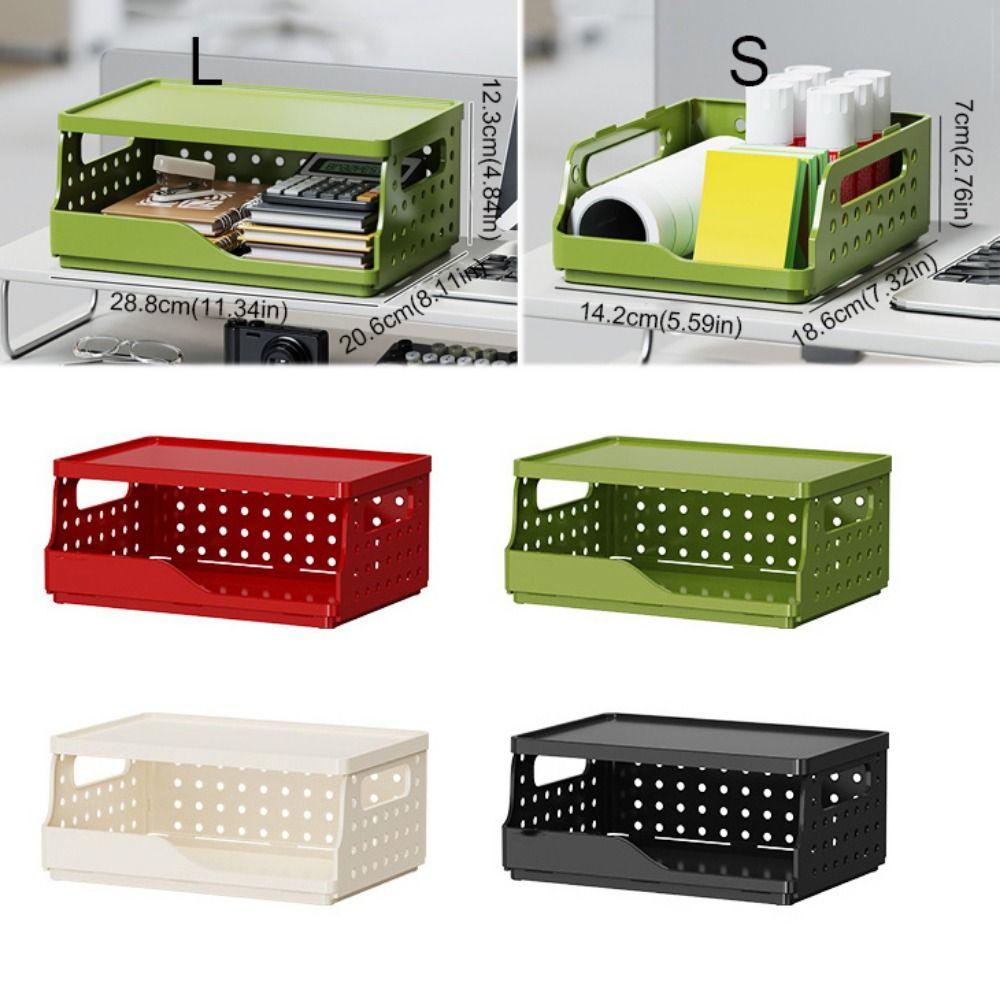 Perforated Board Foldable Storage Baskets Dopamine Folding Storage Crate Desktop Bookshelf  Home