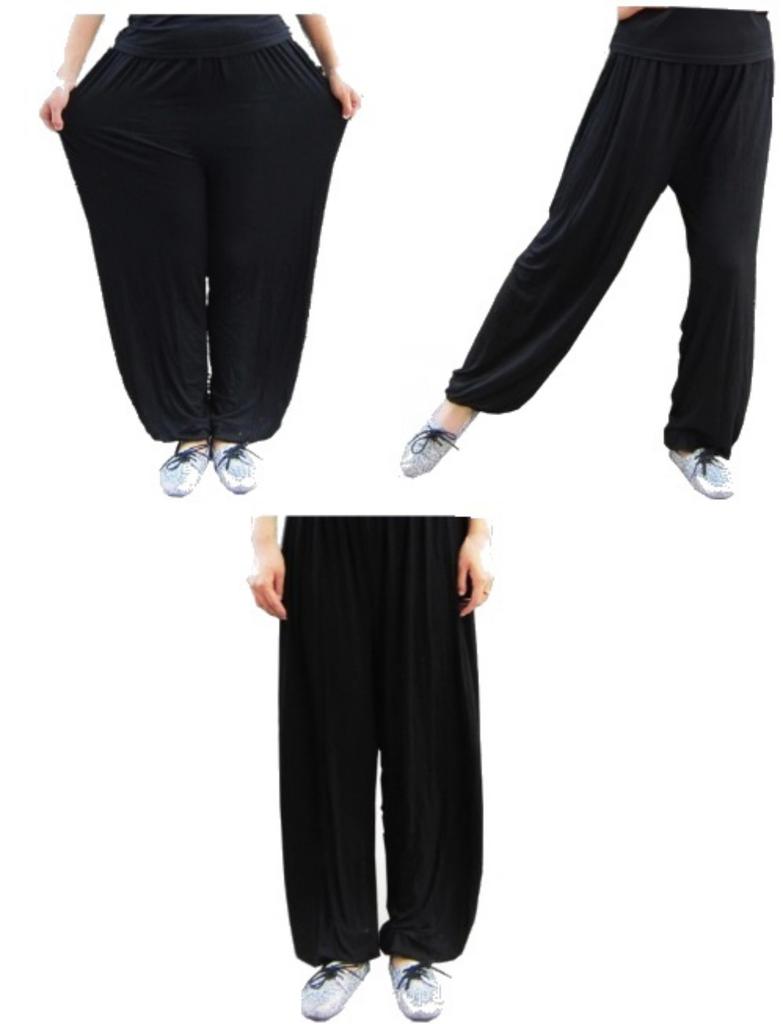Yoga and Tai Chi Relaxed Silhouette [phalatina] Pants, Spring/Summer, Lightweight, Fit, Comfortable, Sweat-Proof, Sporty, Easy-Movement (01. Black,