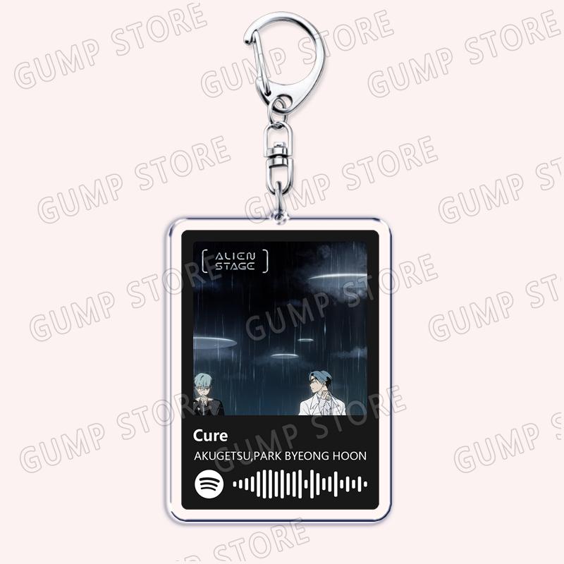 Alien Stage Musik Lieder Schlüsselanhänger für Frauen Zubehör Tasche Herrscher meines Herzens Cure Black Sorrow Schlüsselanhänger Schmuck Fans Freund Geschenke